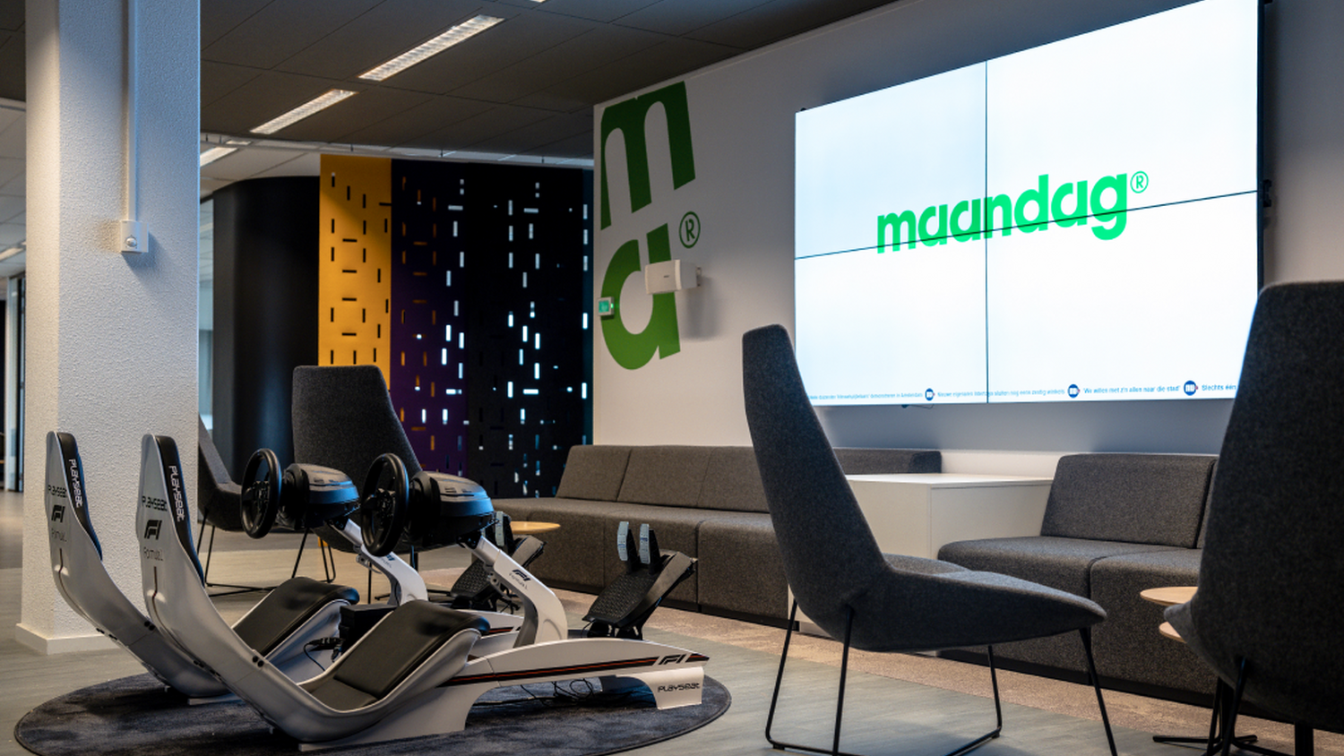 Projectinrichting van Office Design voor Maandag Hoofdkantoor Amsterdam