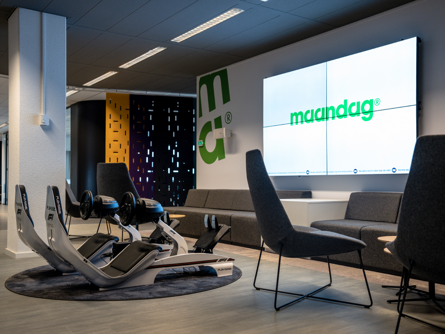 Projectinrichting van Office Design voor Maandag Hoofdkantoor Amsterdam